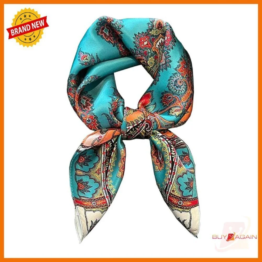 100% Mulberry Silk Square Scarf 25.6